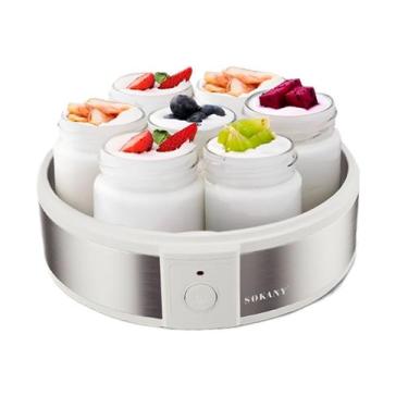 Imagem de Maquina Elétrica De Iogurte Natural Grego 7 Potes 220 Volts - Sokany