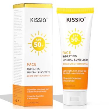Imagem de KISSIO Protetor Solar Para Rosto, Com Óxido De Zinco E Dióxido Titânio, Amplo Espectro, Fps 50, Mineral Hidratante, Não Oleoso, Adequado Peles Sensíveis, 75 Ml