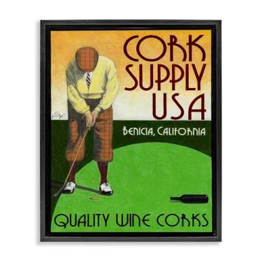 Imagem de Stupell Industries Pôster de fornecimento de cortiça antiga em tela flutuante com moldura preta design de arte de parede por Jean-Pierre Got, 25 x 31