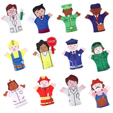 Imagem de BETTERLINE Conjunto De Brinquedos Magnéticos Happy Helpers People Para Geladeira, Quadro E Ímãs Geladeira - Tecido Macio, 12 Peças, Variedade Personagens Da Vizinhança