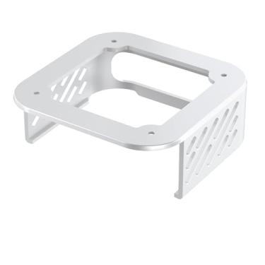 Imagem de NewHail Suporte sob a mesa para Mac Mini M4/M4 Pro 2024, suporte embaixo da mesa e suporte de parede com design de dissipação de calor, compatível com Mac Mini M4/M4 Pro, prata