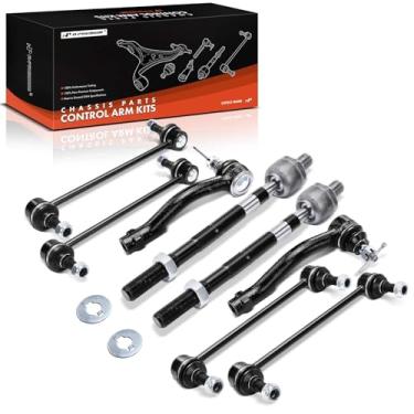 Imagem de A-Premium Conjunto de 8, kit de suspensão, barra oscilante dianteira traseira e extremidade da haste de direção externa interna frontal, compatível com Kia Sportage 2005-2010 e Hyundai Tucson