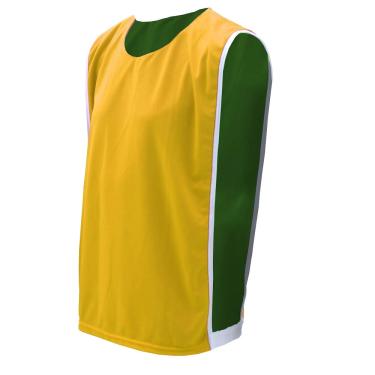 Imagem de Colete Esportivo Dupla Face TRB Verde e Amarelo