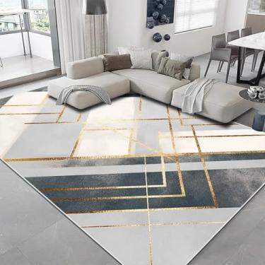 Imagem de Tapetes leves e luxuosos para sala de estar, sofá, mesas de centro, tapetes geométricos modernos, quarto, varanda, vestiário (140 x 200 cm, 55 x 78,7 pol./DT-5623-flannel-1)