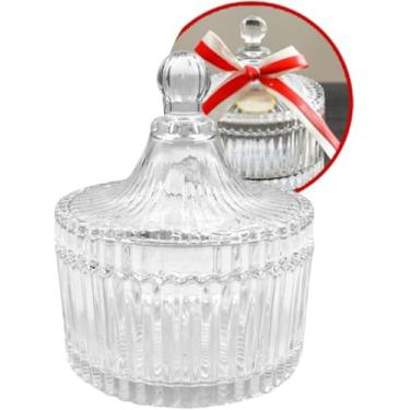 Imagem de Bomboniere Imperial de Vidro 255ml – Tampa de Apoio, Design Clássico e Elegante – Ideal para Balas, Doces, Temperos e Decoração – Para Mesa Posta e Presentes