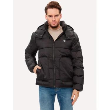 Imagem de Jaqueta Calvin Klein Jeans Hooded Essential Puffer CK Preta, M/M