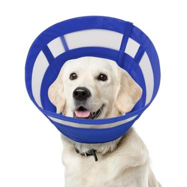 Imagem de ASENKU Coleira de cone para cães – Coleira eletrônica macia ajustável para cães pararem de lamber, cone de recuperação após a cirurgia, suprimentos para animais de estimação para cães e gatos pequenos