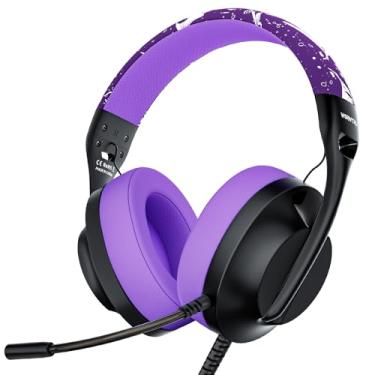 Imagem de WIRWTRU Fone de ouvido para jogos S30 com microfone, design leve de 198 g, fones de ouvido para jogos com fio para Xbox, Xbox Series X|S, PS5, PS4, Switch, PC, microfone com cancelamento de ruído