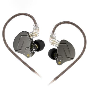 Imagem de HIFIXAUDIO Fones de ouvido KZ ZSN Pro híbridos com drivers duplos 1BA + 1DD, monitores intra-auriculares Hi-Fi, placa frontal de liga de zinco, cabo destacável de 2 pinos para melhorar o som e