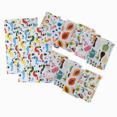 Imagem de Pano de Prato Super Absorvente e Felpudo Kit com 12 Estampas Lindas Ch