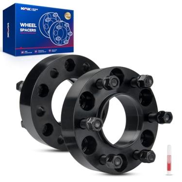 Imagem de KAX Espaçadores de roda 6 x 135, espaçadores de roda centralizados de cubo de 6 pinos forjados de 3,8 cm com pinos M14 x 1,5 furo de cubo de 87 mm, adequado para F-150, expedição, navegador, 2 peças