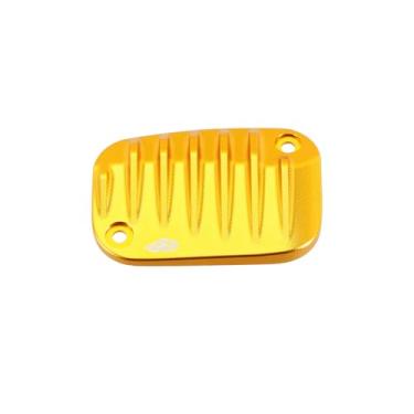 Imagem de POWER JAMES Tampa superior do reservatório de freio dourado 2018-2025, alumínio, compatível com Harley Davidson Street Bob, Fat Boy, Low Rider ST, FLSL FXBRS, FXDRS, FXST