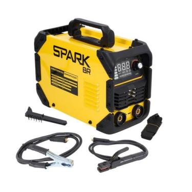 Imagem de Máquina Solda Inversora 120MMA Bivolt Painel Digital SparkBR Máscara A