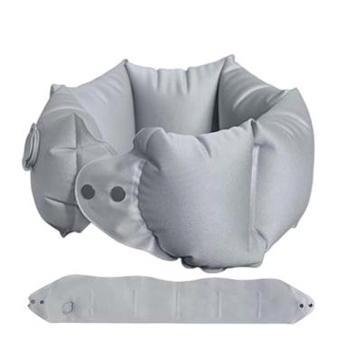 Imagem de Almofada Cervical para Viagens de Avião | Almofadas de Pescoço para Viagem em Aviões - Almofada Inflável Ajustável Confortável Para Cabeça Adultos E Crianças