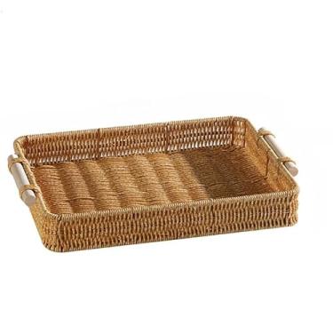 Imagem de Cesta Retangular para Pães Artesanal - Organizador de Café da Manhã em Bambu Natural (30x20cm, Mantém Pães Frescos e Crocantes)