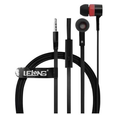 Imagem de Fone de Ouvido Com Fio P3 Nenhum Ruído X-Bass Lelong LE-0201, Vermelho