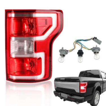 Imagem de HSUTVXPRO Conjunto de luzes traseiras de LED para F-150 2018 2019 2020, acessórios para lanternas traseiras, luz traseira do lado direito do passageiro fábrica OEM Ford F150