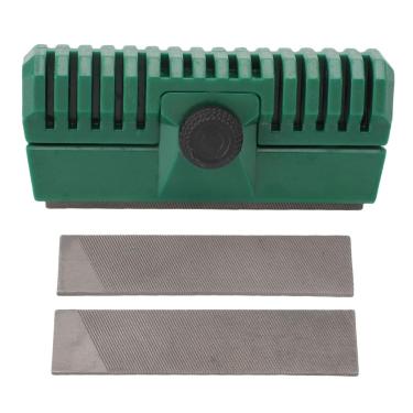 Imagem de GLOGLOW Ferramenta de Reparador de Arquivos da Serra Elétrica, Aço ABS Eliminam Rebarbas e Reduzem a Fragmentação Ferroviária para Serra de Corrente de Corte Eficaz