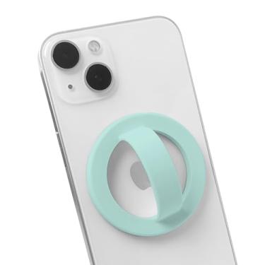 Imagem de Yovimak Suporte Magnético De Silicone Para Celular, Design Super Resistente, Rotação 360°, Confortável, Compatível Com Iphone Séries 16/15/14/13/12, Perfeito Selfies E Assistir Vídeos (Ciano Claro)