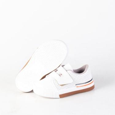 Imagem de Tênis Casual Molekinho Com tiras autocolantes 2615101 Preto, Branco, 1