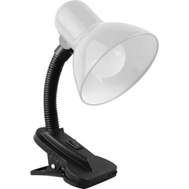 Imagem de Luminaria De Mesa Com Garra Presilha Bivolt Leitura Estante Quarto Maquiagem Manicure(Branco)