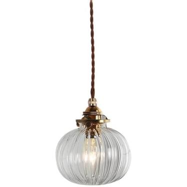 Imagem de Luz Pendente Simples Moderna Sombra De Vidro Luminárias Suspensas Iluminação Com Galvanoplastia Luz De Teto De Gota De Ferro Para Loft Vintage Lustre único Altura Ajustável, A