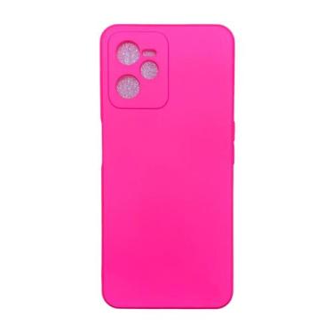 Imagem de Capa Realme C35 Silicone Aveludada Protege Câmera Colorida Capinha Ant