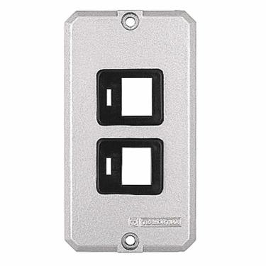 Imagem de Tampa Para Condulete 1/2" E 3/4" Com 2 Postos Com Suporte Para Rj Tramontina