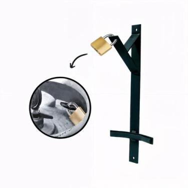 Imagem de Suporte de Parede para Botijão de Gás com Trava Antirroubo Cozinha Áre