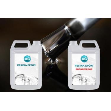 Imagem de Resina Epóxi 1KG + Cor sólida Preto Jato RAL9005 AG - Resinas ag