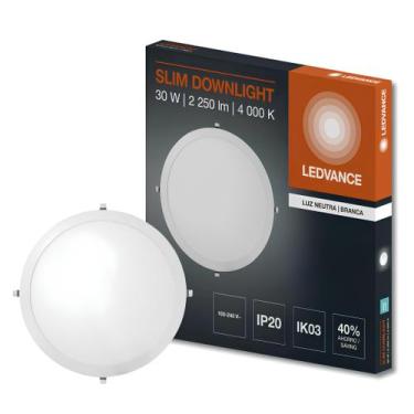 Imagem de Luminaria Embutir Redonda 40Cm 30W 4000K 2250Lm Ledvance, Branco, Neut