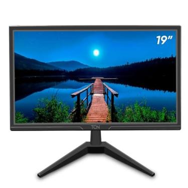 Imagem de Monitor Office Tela19 Polegadas LED HD Flat TCN, 60Hz, 5ms Preto Escritório, home offfice, Estudo