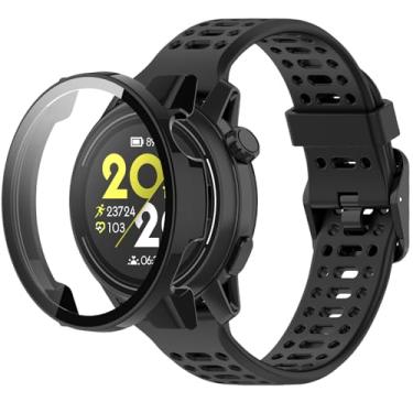 Imagem de QHBAMD Pulseiras de relógio de silicone compatíveis com COROS Pace 3, com capa de PC, macia, respirável, impermeável, pulseira esportiva para Pace 3