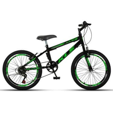Imagem de Bicicleta Aro 20 Kls Sport Gold V-Brake Mono 7 Marchas, Preto, Verde