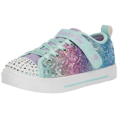 Imagem de Skechers Tênis infantil unissex Twinkle Sparks-Sequin Flash, Azul claro/multi, 19