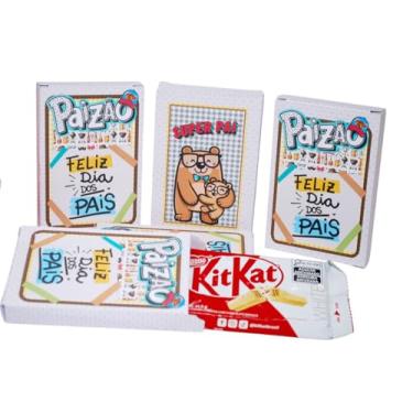 Imagem de Kit de Lembrancinhas para Dia dos Pais, Caixinha para Chocolate Kit Kat, 15 Unidades