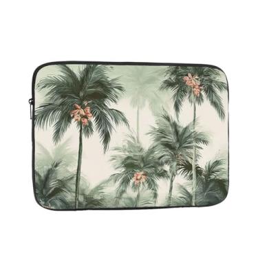 Imagem de Capa para laptop com palmeiras tropicais de 15 polegadas, bolsa de transporte para computador, à prova de choque, capa protetora para notebook, bolsa portátil para laptop, à prova d'água, para homens