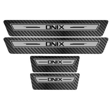 Imagem de Soleira Porta Premium Prata Carbono Onix 21 22 23 2024 2025 - Jhow Ade