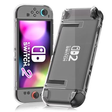 Imagem de RHOTALL Dockable Case for Nintendo Switch 2 2025,Clear Protective PC Shell Cover Case, Hard Grip Cover for Nintendo Switch 2 joycon,Shock Absorption and Scratch Resistance