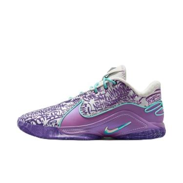 Imagem de Nike Tênis de basquete masculino Lebron XXII Crown Jewel, Pérola macia/roxo vívido/roxo cortês/hiperturquesa, 39