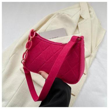 Imagem de Bolsa Feminina Pequena Baguete de Ombro Corrente Meia Lua - JUMP COMER