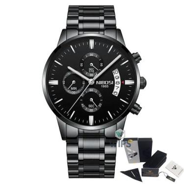 Imagem de Relógio Masculino Analógico Cronógrafo Funcional Original - Nibosi, Pr