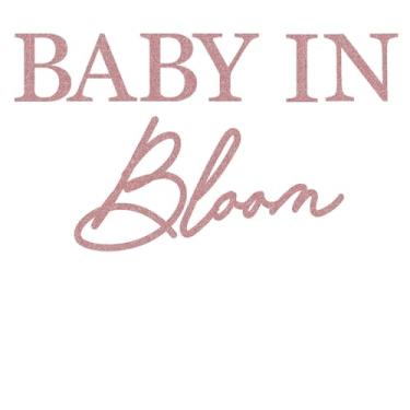 Imagem de Janlaugh Baby in Bloom Banner Grande 3 m Decoração de Chá de Bebê Guirlanda com Corda para Pano de Fundo Revelação de Gênero Placa de Parede de Gravidez Adereços de Cabine de Fotos de Festa (Ouro Rosa