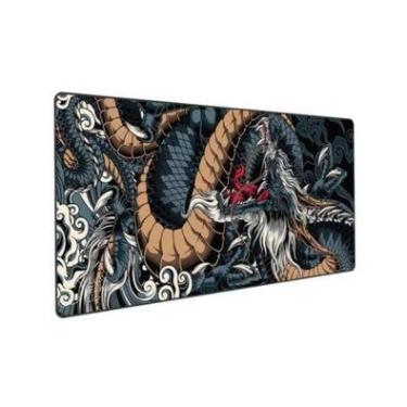 Imagem de Mouse Pad Gamer Extra Grande, 900x400x3mm, Dragao Azul Exbom - Mp-9040a