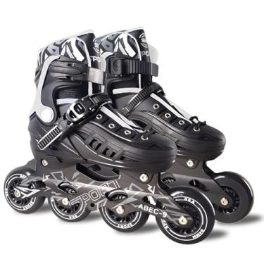 Imagem de Patins Adulto Inline ABEC-9 - Freestyle Urban para Performance Profissional, Rodas de PU 84mm com Dureza 85A (Cinza, L (39 ao 43))