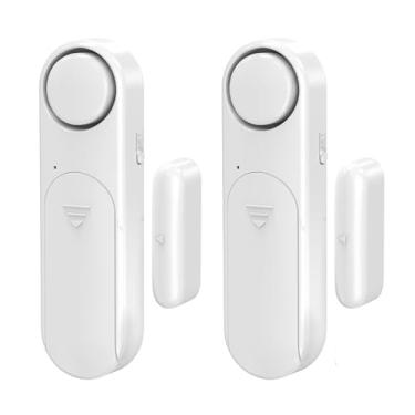 Imagem de METAK Alarme De Janela E Porta Quando Aberto (Pacote Com 2) Para Segurança Infantil/Segurança Residencial, Alarmes Sensor Abertura Deslizante Sem Fio Demência, Alerta Roubo 120 Db, Ideal Empresas, G