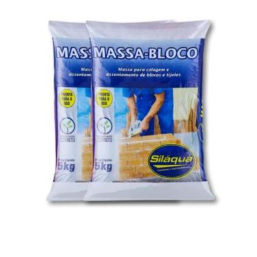 Imagem de Massa Bloco Pronta Silaquá Tijolos Nivelar Parede Casa 10kg - SILAQUA