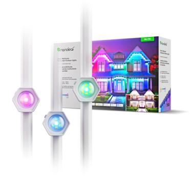 Imagem de Nanoleaf Luzes externas permanentes Matter RGBCW Smart RGBCW para iluminação diária e de destaque, à prova d'água IP67, compatível com Alexa, Google Home, vários modos de cena, 30 m