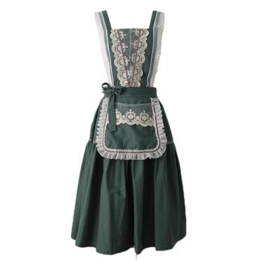 Imagem de Avental ajustável estilo princesa avental de renda, avental de cozinha doméstico de alta qualidade, roupa de trabalho bonito e elegante para mulheres baristas