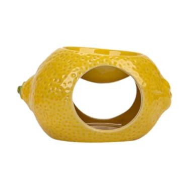 Imagem de MotiveTech Queimador de óleo Essencial, Queimador de Derretimento, Cerâmica, Difusor de Aroma de Incenso, Suporte para Velas para Pátio, Quarto E, Limão